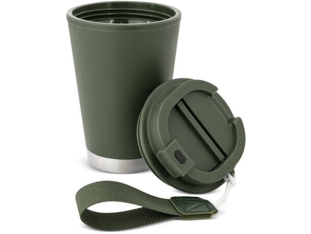 Vaso térmico hermético Tulcán 380ml con cinta de transporte Verde detalle 29