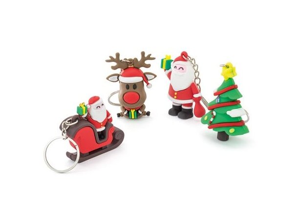 Set 10 llaveros navideños Lubec con diseños 3D en PVC y aluminio detalle 2