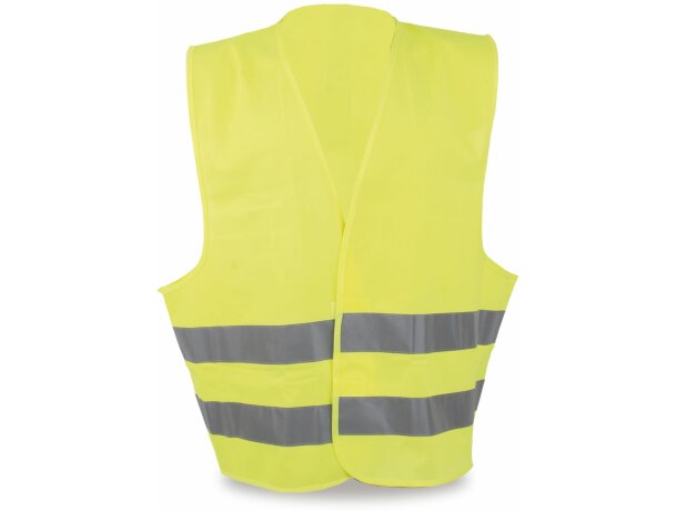 Chaleco de poliester reflectante amarillo personalizado