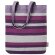 Bolsa de algodón reciclado Trinity con rayas de colores Lila detalle 6