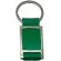 Llavero de metal y correa de nylon personalizado verde
