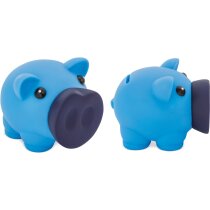 Hucha Bebito cerdito PVC bicolor con tapón base