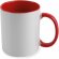 Taza para sublimación interior de color personalizada roja