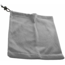 Braga polar con función de gorro gris con logo