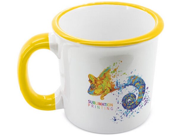 Mug ceramica sublimacion Nostalgia amarilla