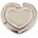 Cuelgabolsos en forma de corazón con brillantes de fantasia