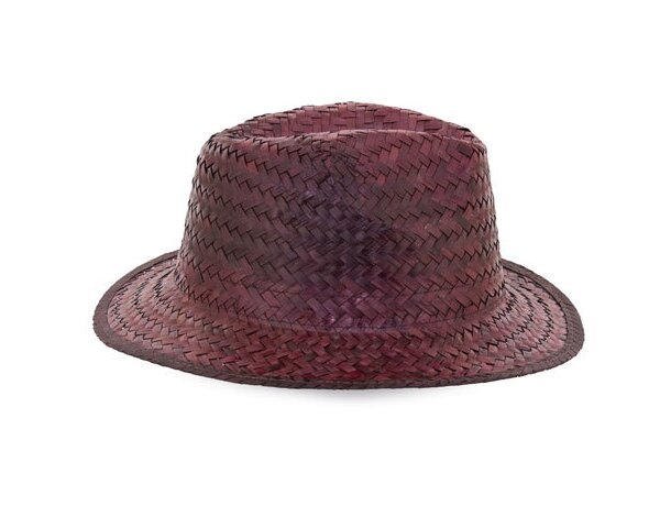 Sombrero de paja de colores marron