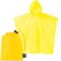 Poncho plegable Bross con bolsa rPET para campañas corporativas Amarilla