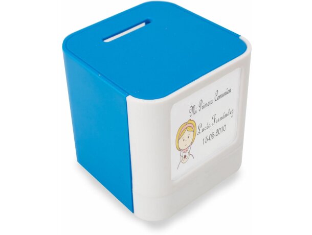 Hucha de plástico con porta fotos Hucha de plástico con porta fotos