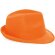 Sombrero con ala irregular naranja