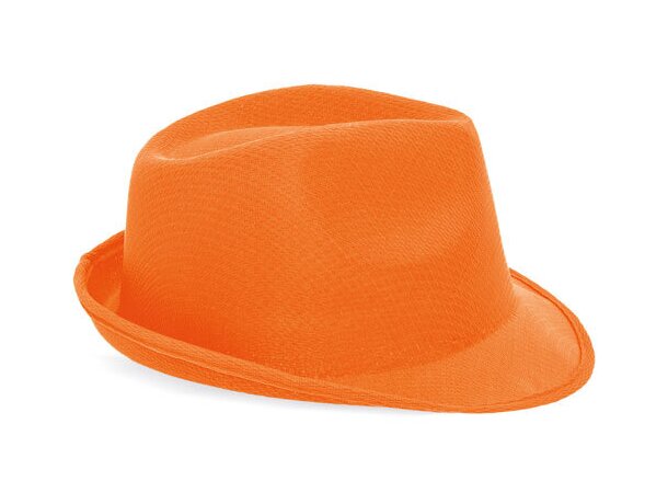 Sombrero con ala irregular naranja