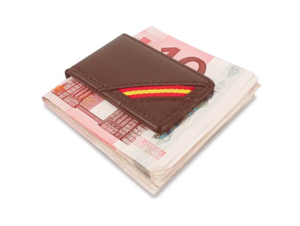 Billetera fabricada en piel imantada
