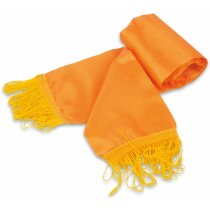Bufanda con flecos de colores personalizada naranja Bufanda con flecos de colores personalizada naranja