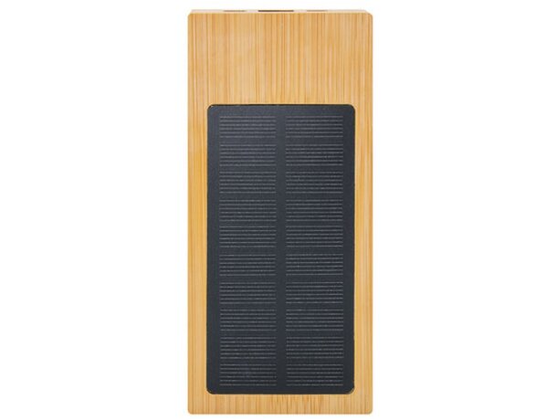 Power bank con cargador solar de bambu Naples