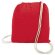 Bolsa mochila blanca algodon rojo
