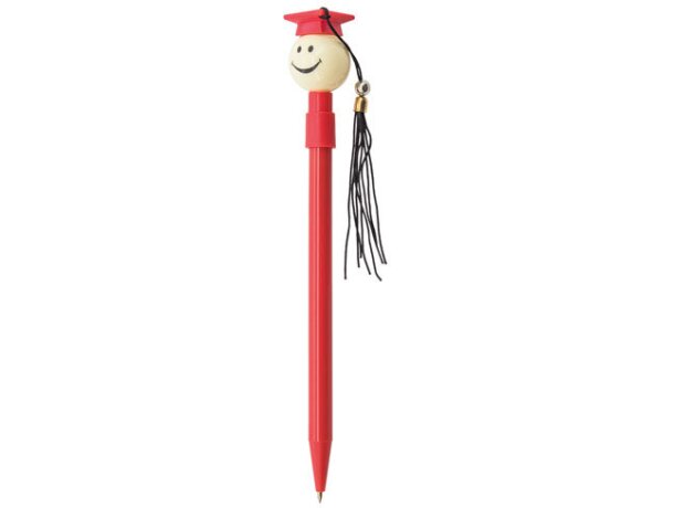 Bolígrafo con muñeco graduado rojo