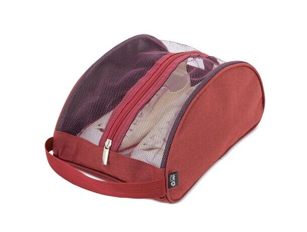 Zapatillero ventilado Zasar en RPET reciclado Burdeos detalle 1