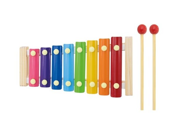 Xilófono de madera Doremi con ocho tonos educativos multicolor detalle 3