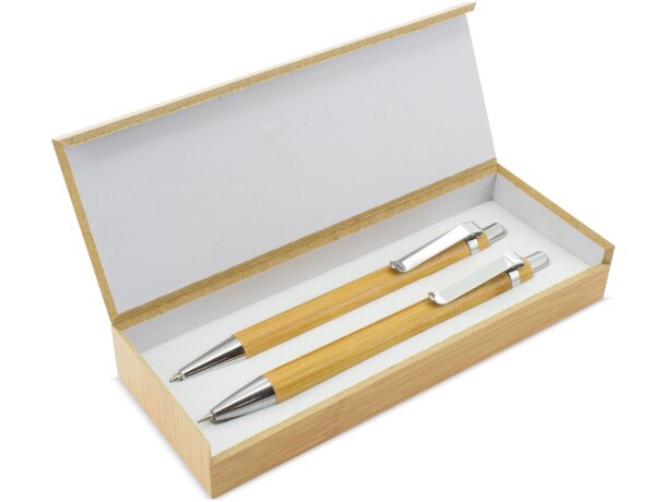 Set Boligrafo Y Portaminas Bambu detalle 1