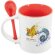 Mug sublimacion redonda con cuchara Neiva rojo