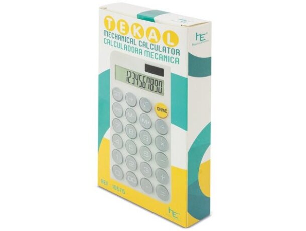 Calculadora mecánica Tekal con pantalla grande profesional detalle 4