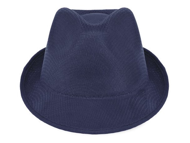 Sombrero con ala irregular azul marino