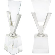 Victory: trofeo cristal macizo pulido brillante