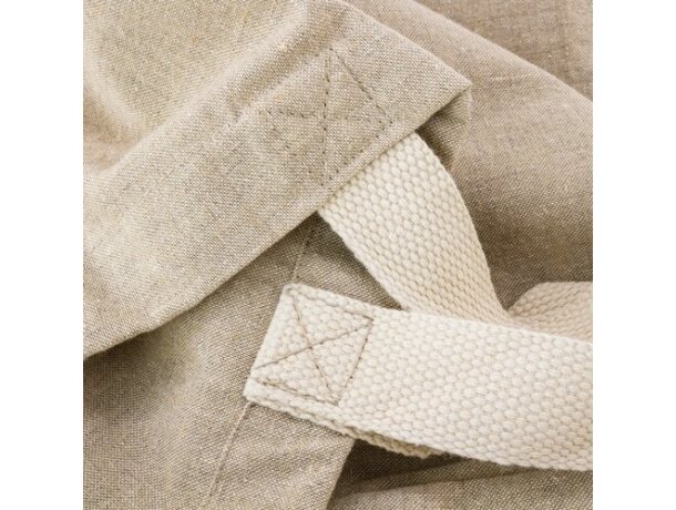 Bolsa algodón reciclado Olaya con doble asa y bolsillos detalle 4