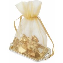 Bandeja con Bolsa Organza oro Bandeja con Bolsa Organza oro