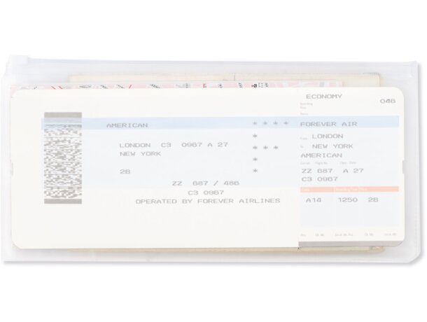 Bolsa de viaje transparente para documentos personalizado