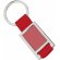 Llavero de metal y correa de nylon personalizado rojo
