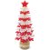 Arbolito navideño RPET y madera reciclada Pukky 18cm Rojo