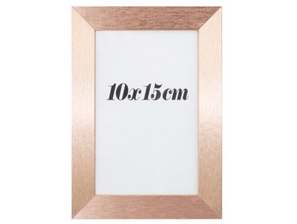 Portafotos Oropel en madera con capacidad para foto 10x15 Oro/rosa detalle 3