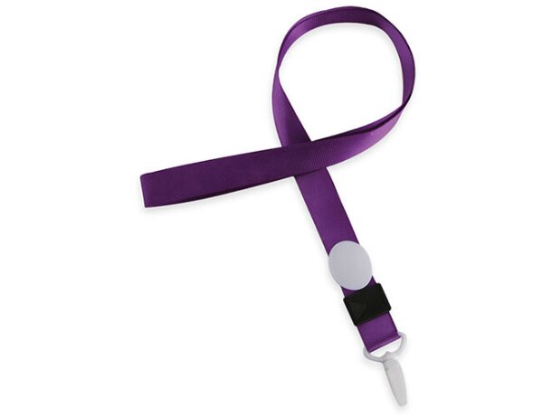 Lanyard con cierre ajustable lila