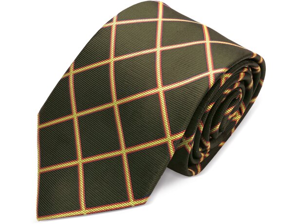 Corbata España con diseño de rombos en microfibra
