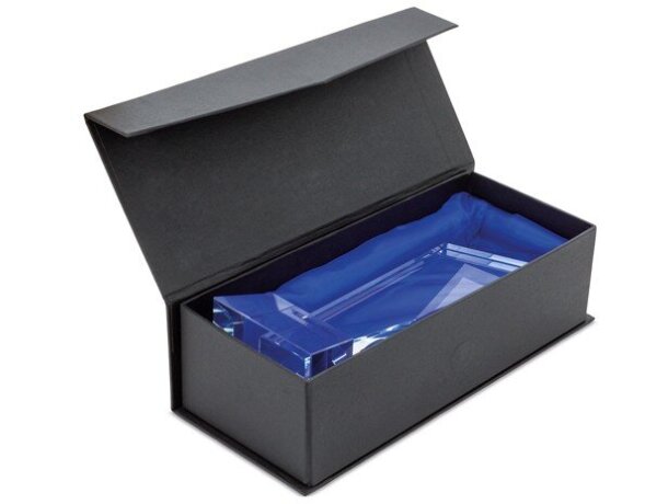 Trofeo cristal Lynx con grabación láser personalizada detalle 1