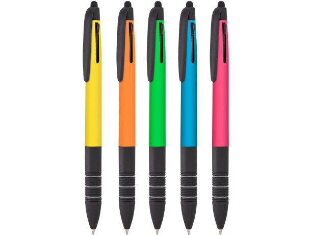 Set bolígrafos 3 tintas Impact pack 5 unidades colores ácidos Surtido detalle 3