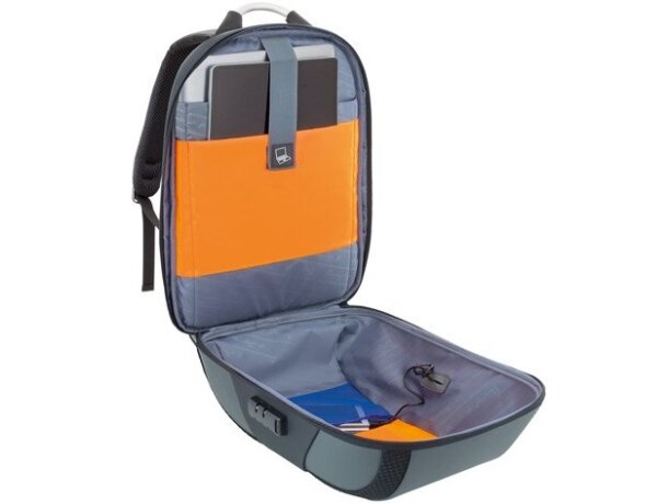 Mochila semirrígida Mayer Pierre Delone con puerto USB detalle 3