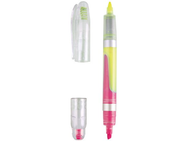 Marcador doble fucsia/amarillo