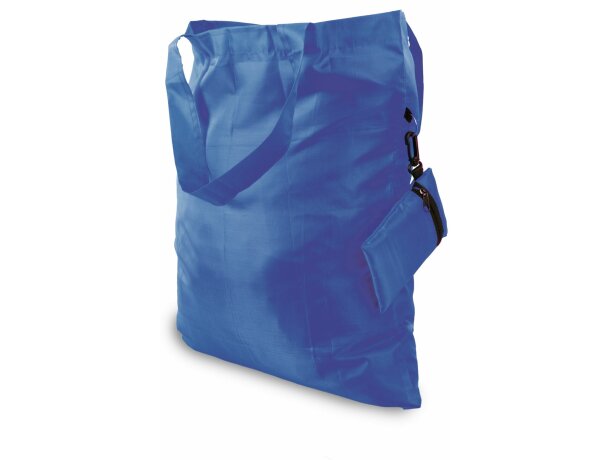 Bolsa plegable y funda con cremallera Poppy personalizada azul