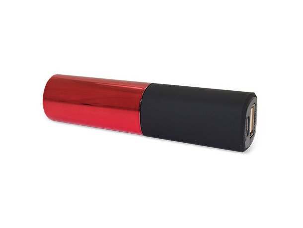 Power bank forma lipstick rojo