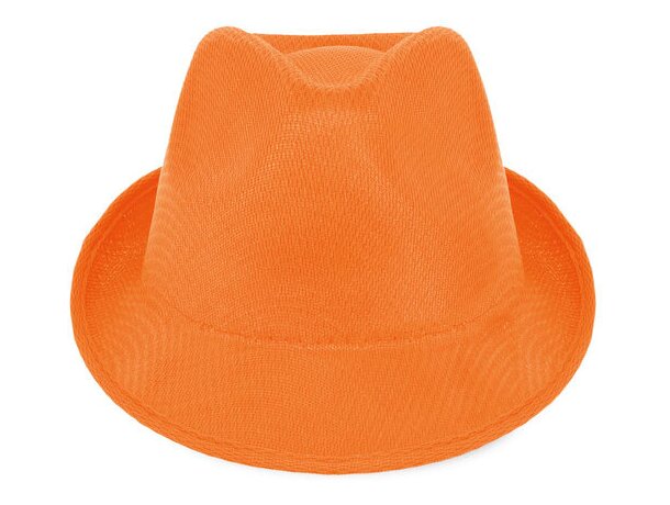 Sombrero con ala irregular naranja