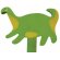 Lápiz de madera verde con dinosaurio personalizado