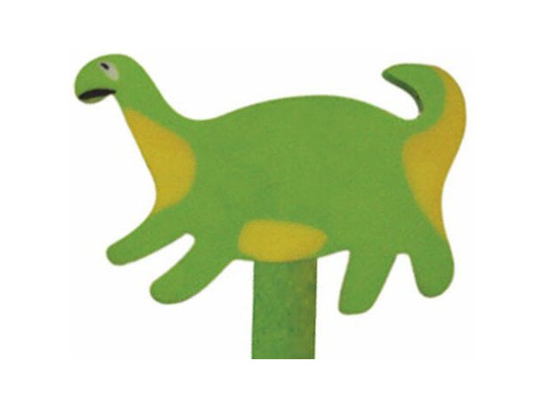 Lápiz de madera verde con dinosaurio personalizado