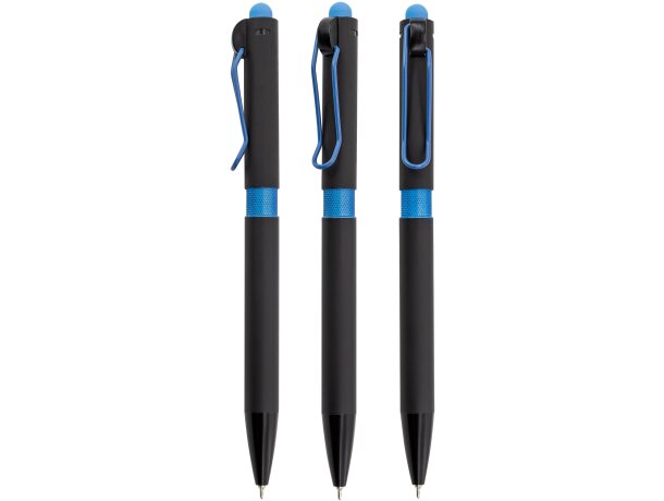 Bolígrafo aluminio Loria semi-gel textura soft effect táctil Verde detalle 10