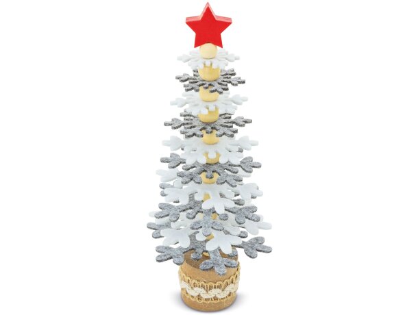 Arbolito navideño RPET y madera reciclada Pukky 18cm Verde detalle 7