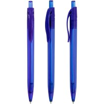 Bolígrafo barato Dax transparente con pulsador