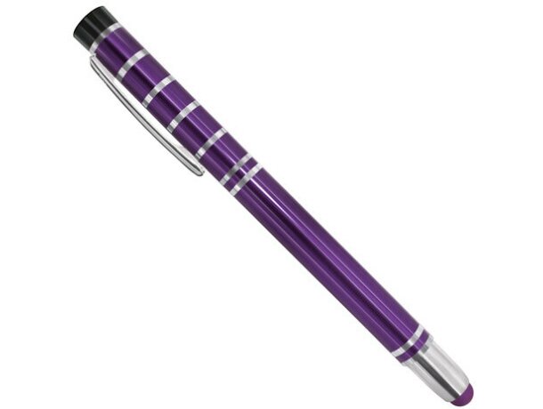 Bolígrafo de metal con lápiz táctil pierre deline lila