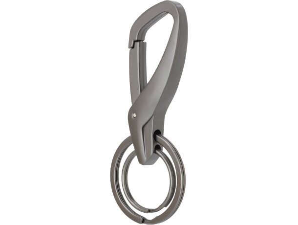 Llavero mosquetón Adaman en metal con grabación personalizable Negro detalle 9