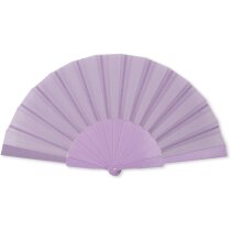 Abanico de plástico de varios colores personalizado lila